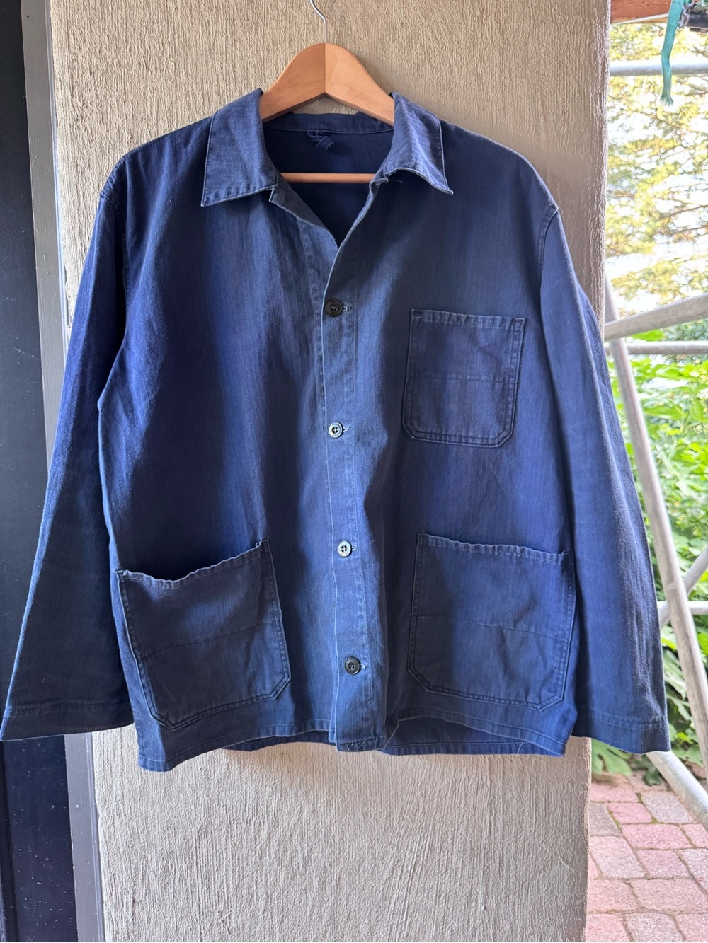 Classic Blue Vintage French Chore Coat